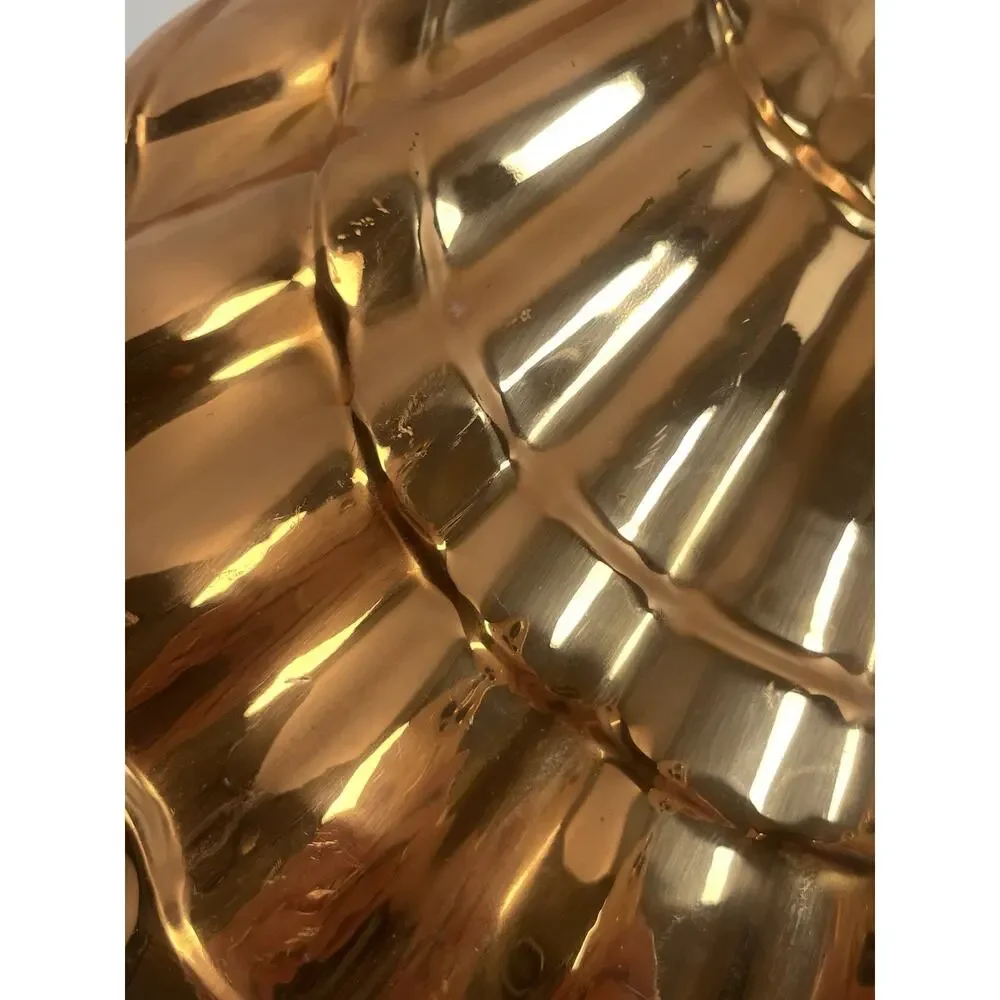 Vintage Copper Shell Mold Or Wall Decor 12” Tin Lined - Has Wall Hanging Hook